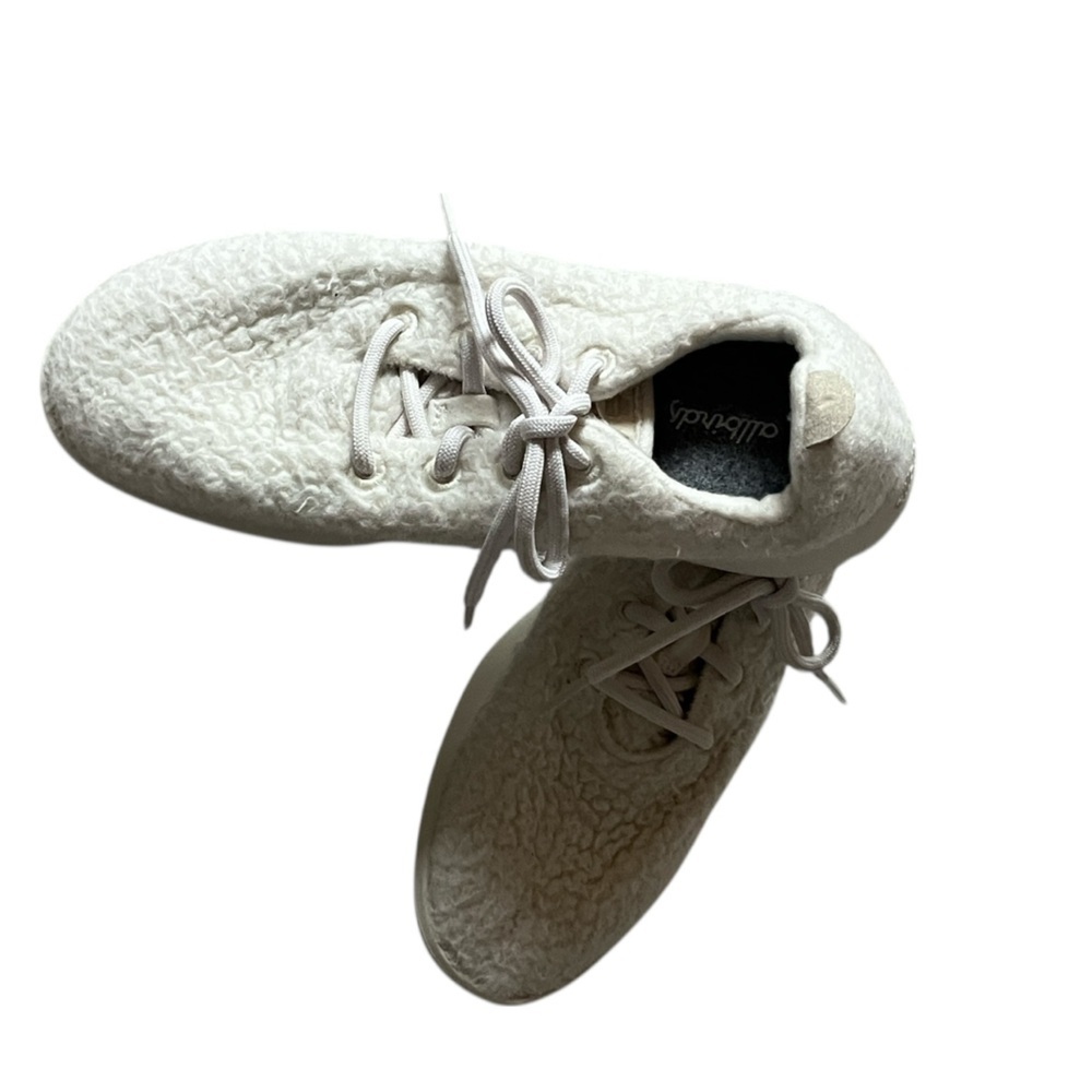Allbirds Wool Runner Fluffs, Natural White, Size 9 - Picture 4 of 5